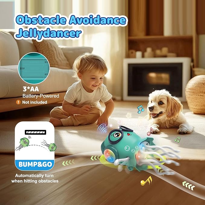 Twist - Jellyfish Musical Bump & Go Toy!